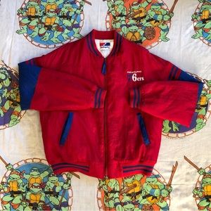 Vintage 90’s Philadelphia 76ers Swingster Bomber Jacket Mens Med Made in USA